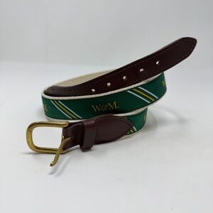 JORDINE COLLECTION Men’s William & Mary Canvas Ribbon Belt Size 38